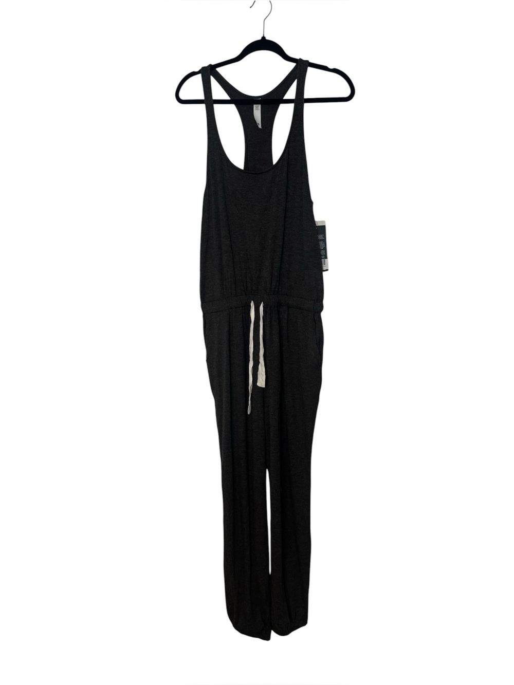 Glyder Leisure Jumpsuit Charcoal Gray Sleeveless Sz Large NWT